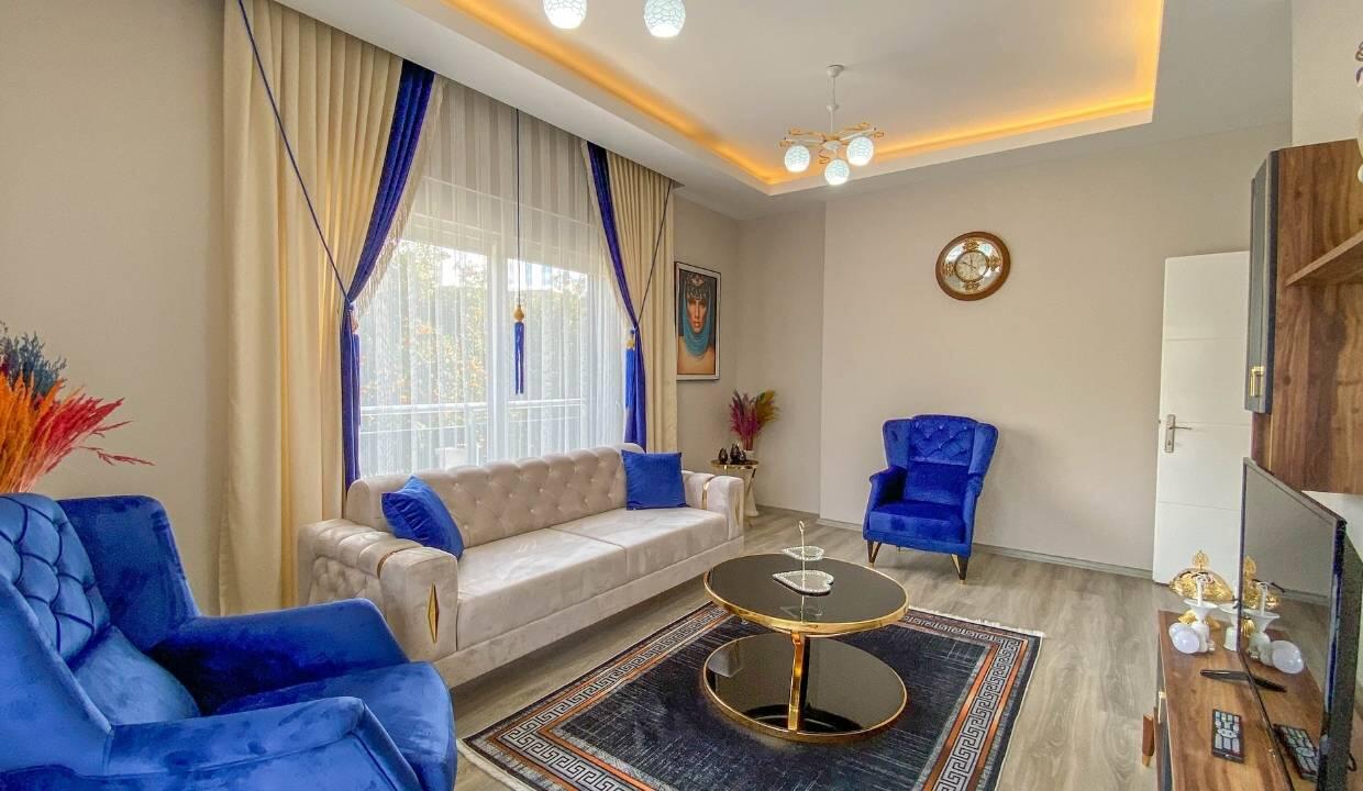 2+1/120m² Furnished Flat in Demirtaş
